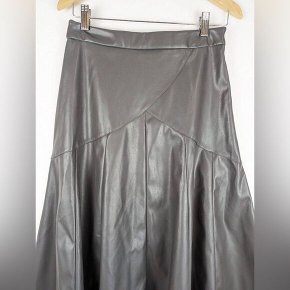 Emerson Lang faux long grey leather skirt - size M - Picture 2 of 10